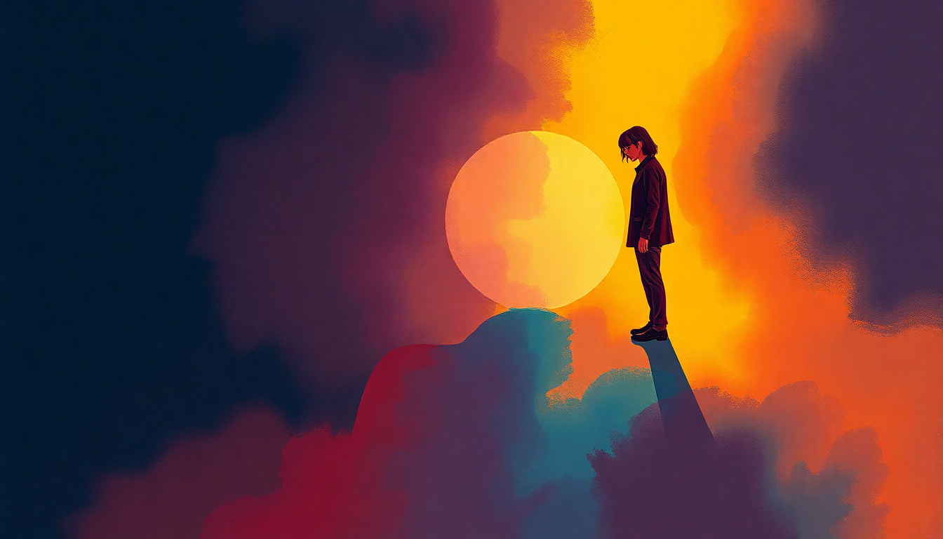 Fan-driven abstract illustration evoking the emotional arc of Family Man by Fleetwood Mac