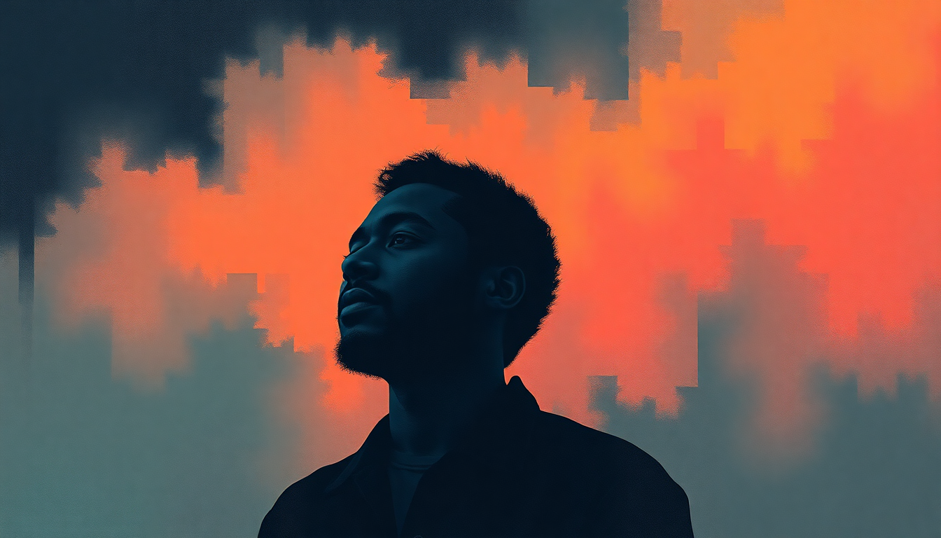 Fan-driven abstract illustration evoking the emotional arc of Far Cry by Marvin Gaye