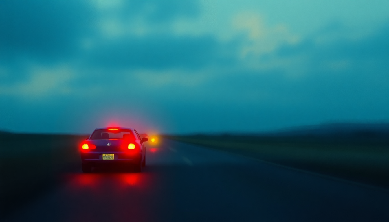 Fan-driven abstract illustration evoking the emotional arc of Fast Car by Tracy Chapman
