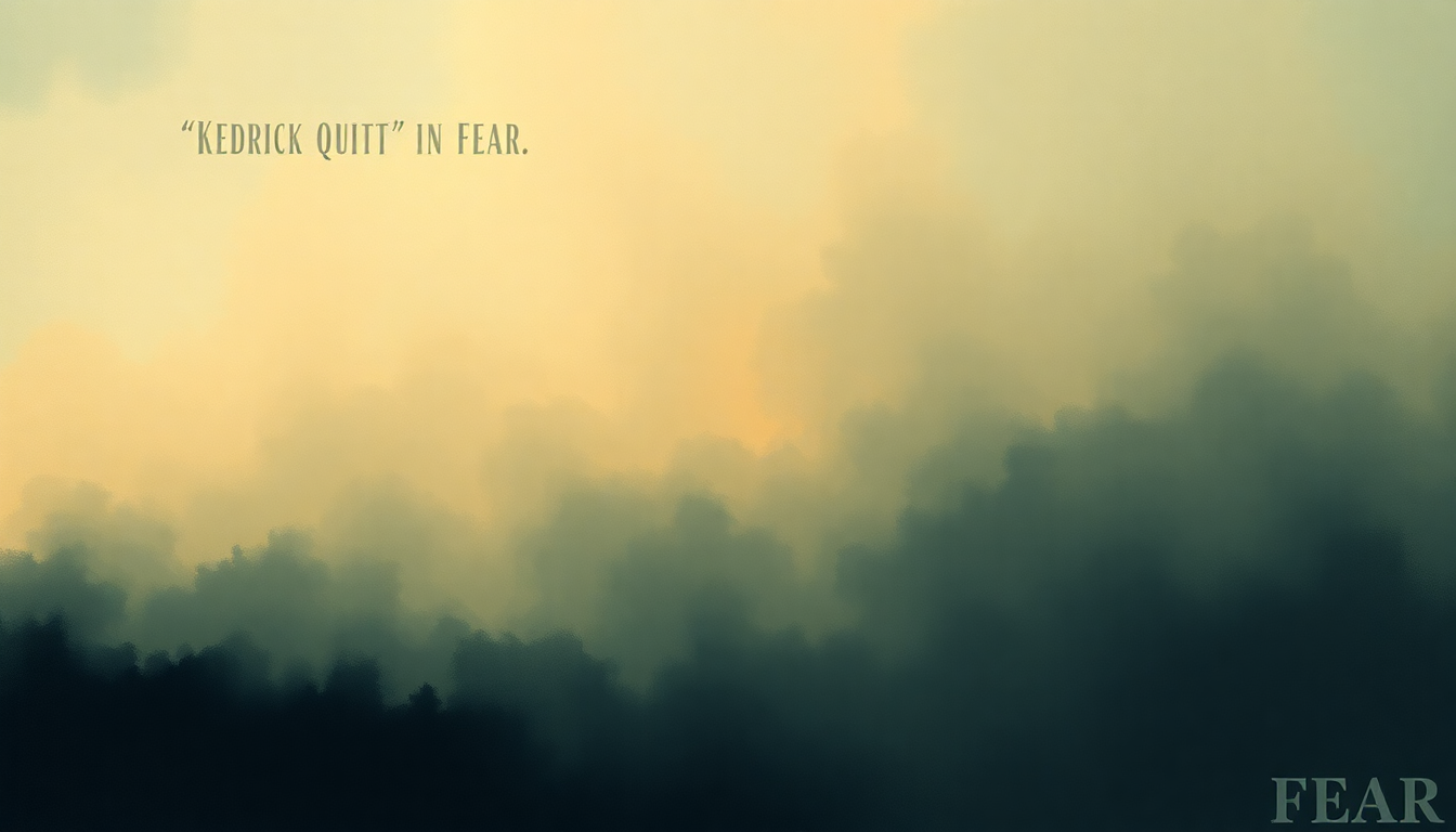 Fan-driven abstract illustration evoking the emotional arc of Fear. by Kendrick Lamar