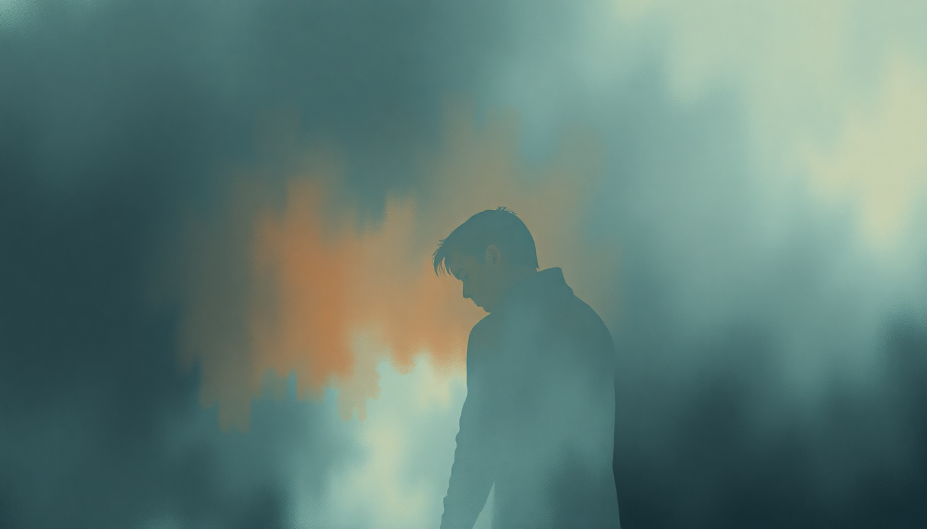 Fan-driven abstract illustration evoking the emotional arc of Feel by Robbie Williams