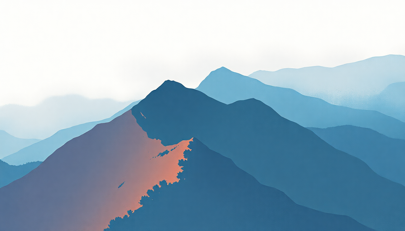 Fan-driven abstract illustration evoking the emotional arc of Felt Mountain by Goldfrapp