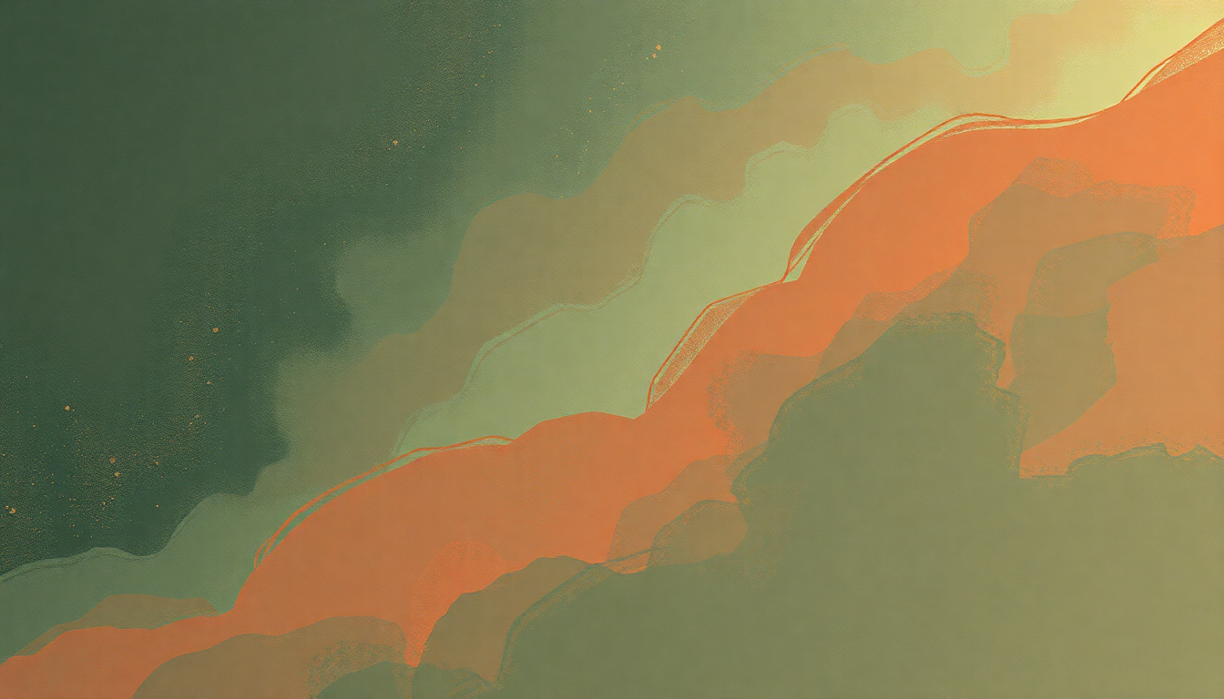 Fan-driven abstract illustration evoking the emotional arc of Fever by The Black Keys