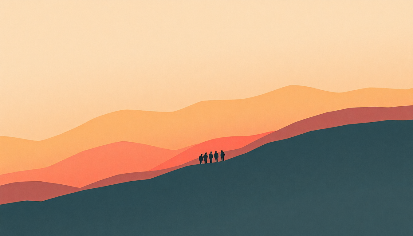 Fan-driven abstract illustration evoking the emotional arc of Ffunny Ffriends by Unknown Mortal Orchestra