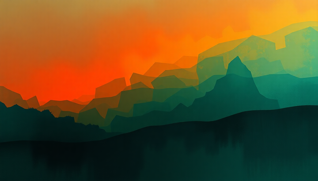 Fan-driven abstract illustration evoking the emotional arc of Fiery Crash by Andrew Bird