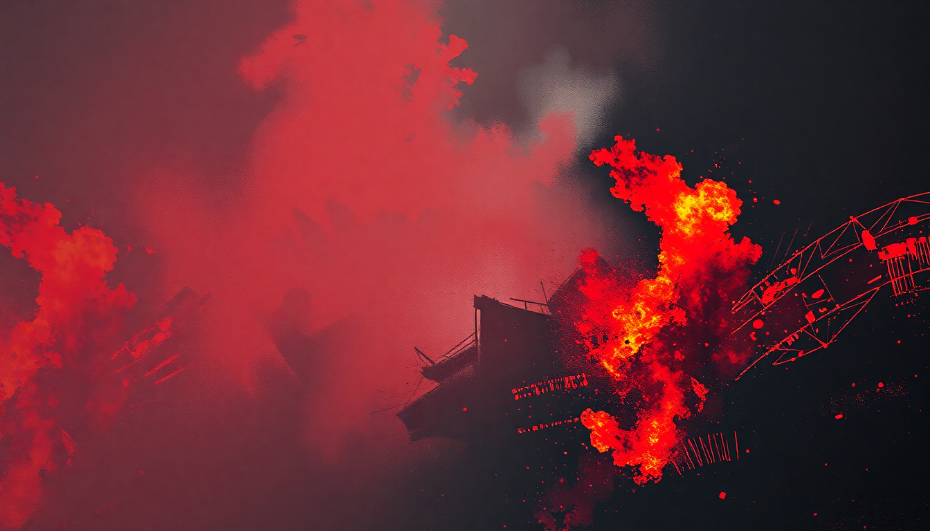 Fan-driven abstract illustration evoking the emotional arc of Fight Fire with Fire by Metallica
