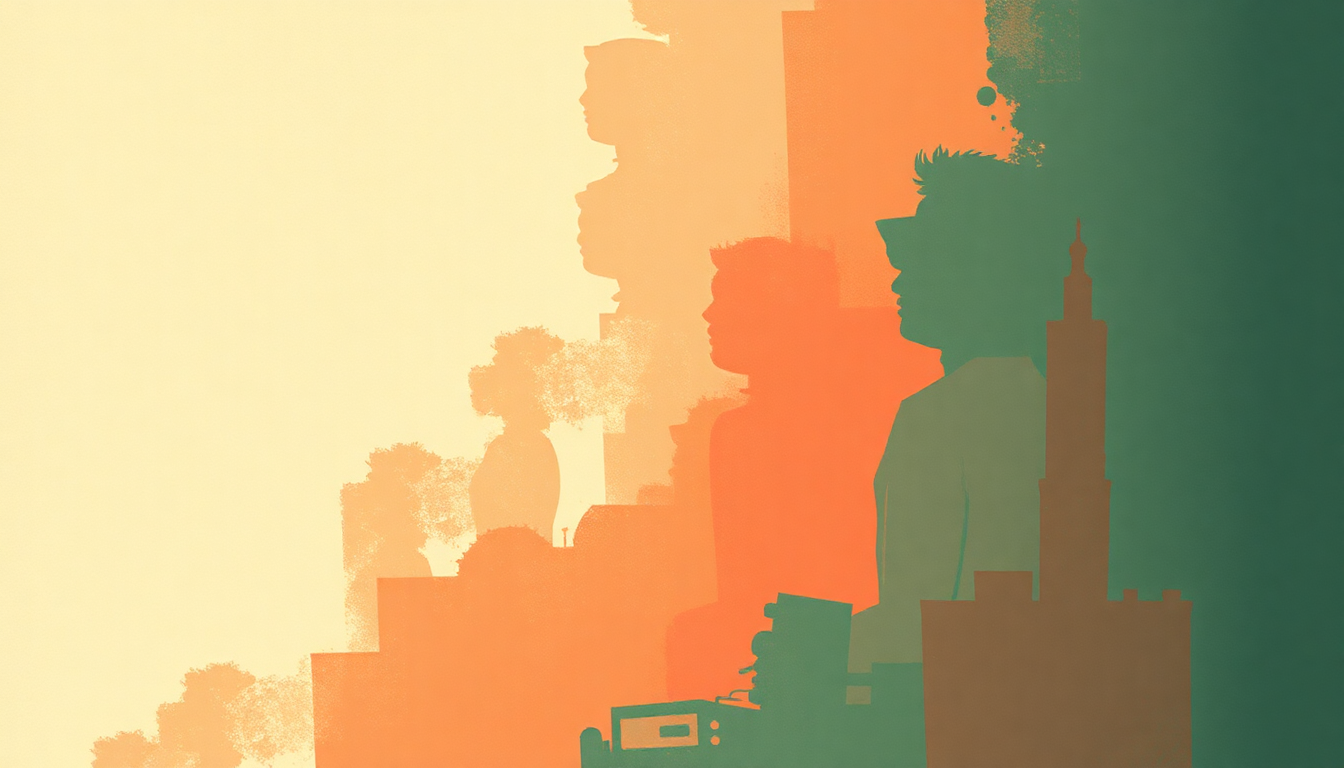 Fan-driven abstract illustration evoking the emotional arc of Fight Song by Appleseed Cast