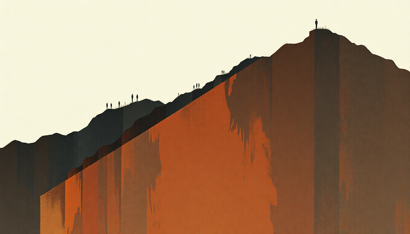 Fan-driven abstract illustration evoking the emotional arc of Flat Earth Society by Bad Religion