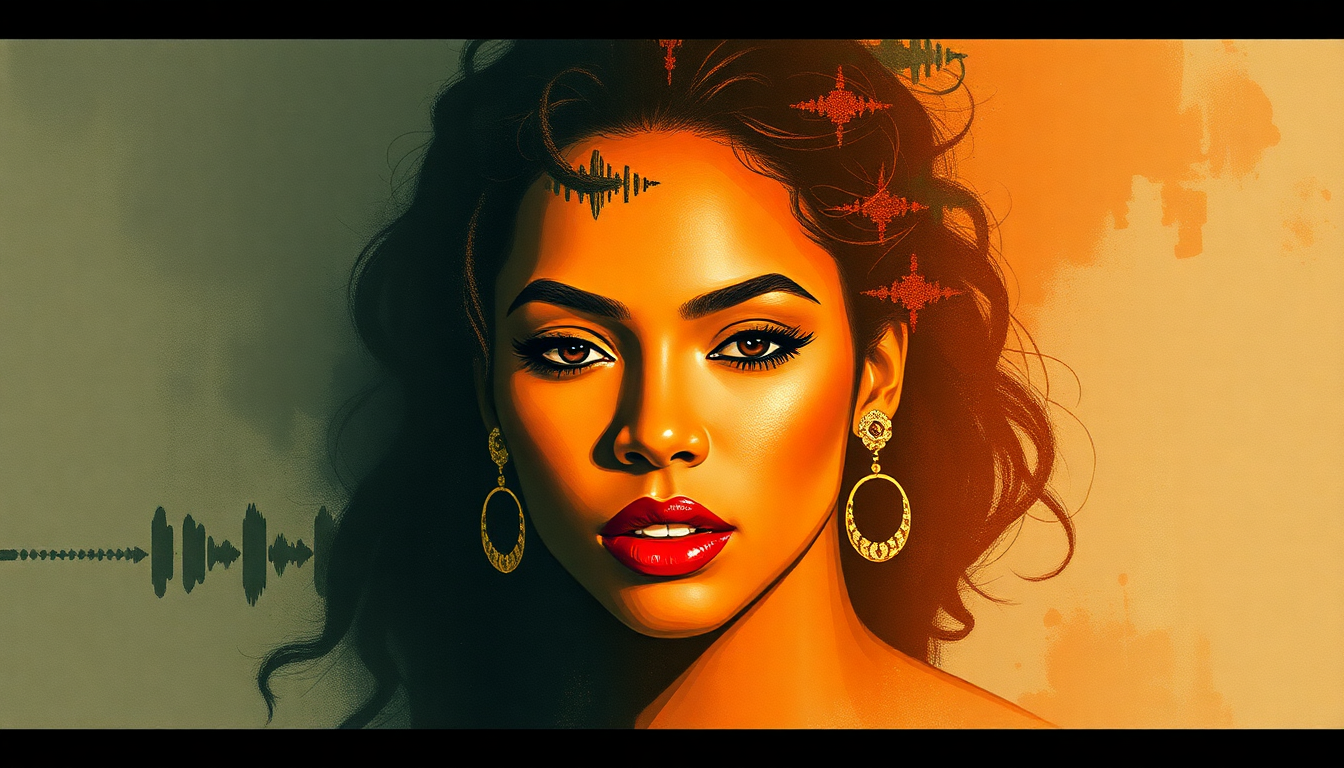 Fan-driven abstract illustration evoking the emotional arc of ***Flawless by Beyoncé