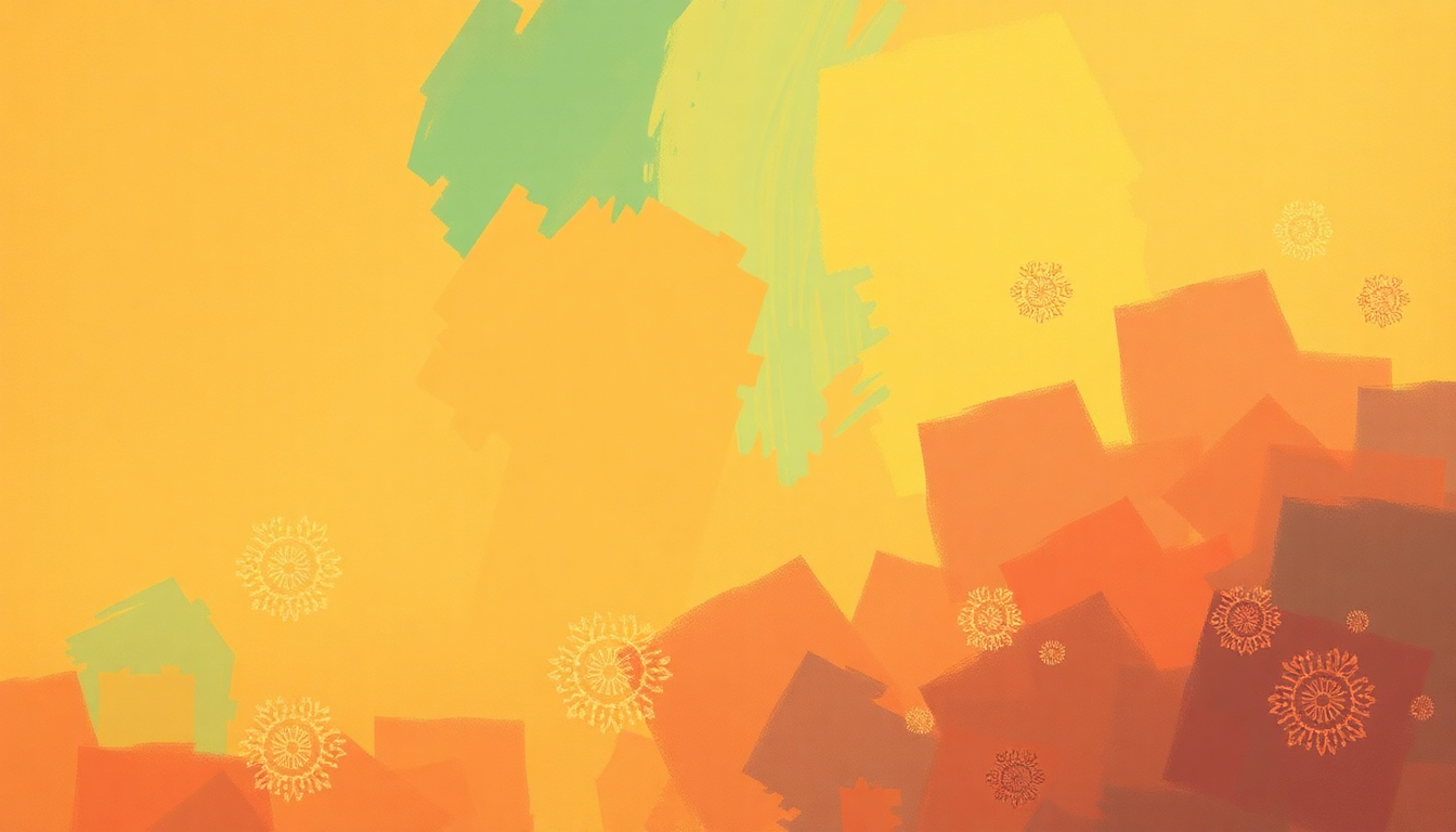 Fan-driven abstract illustration evoking the emotional arc of Flower in the Sun by Big Brother and the Holding Company