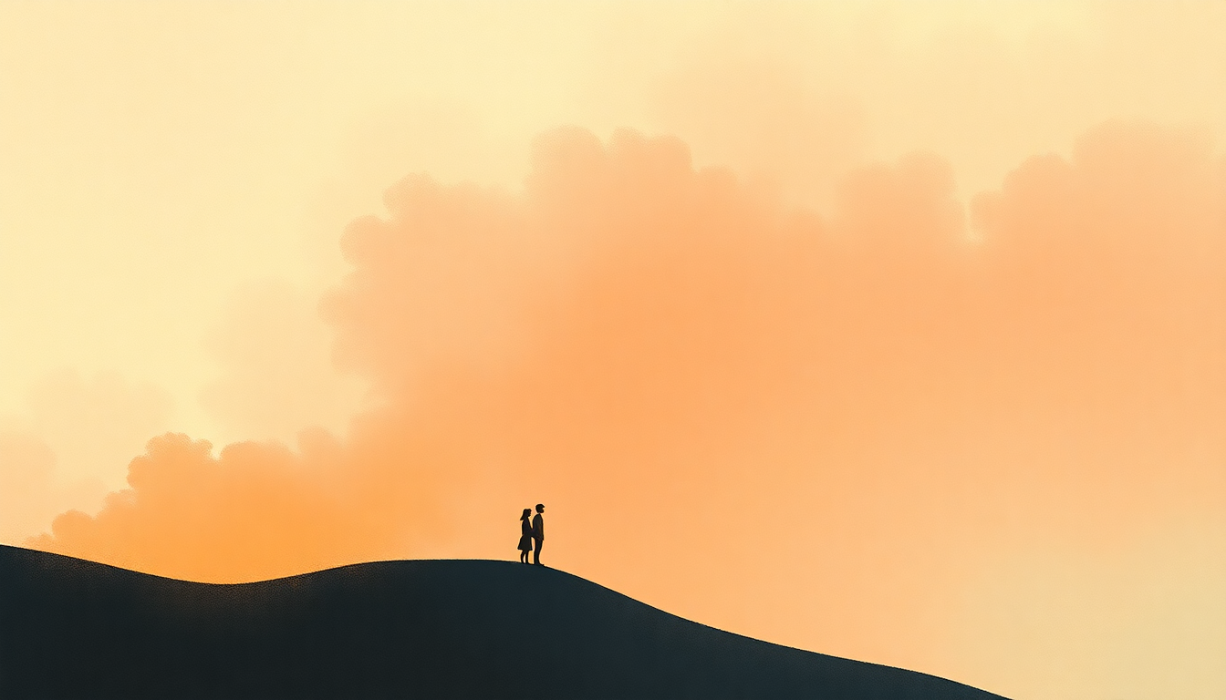 Fan-driven abstract illustration evoking the emotional arc of Follow You Follow Me by Genesis