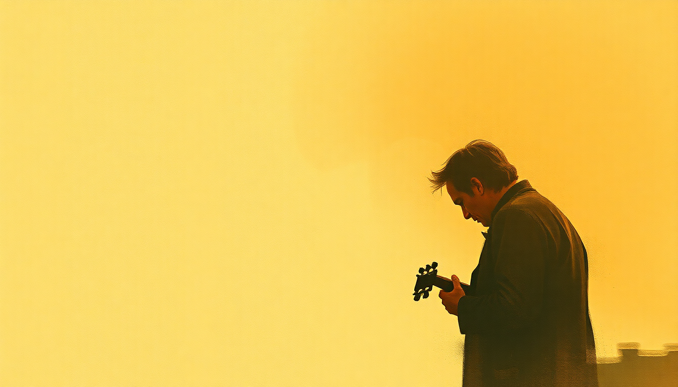 Fan-driven abstract illustration evoking the emotional arc of Folsom Prison Blues by Johnny Cash