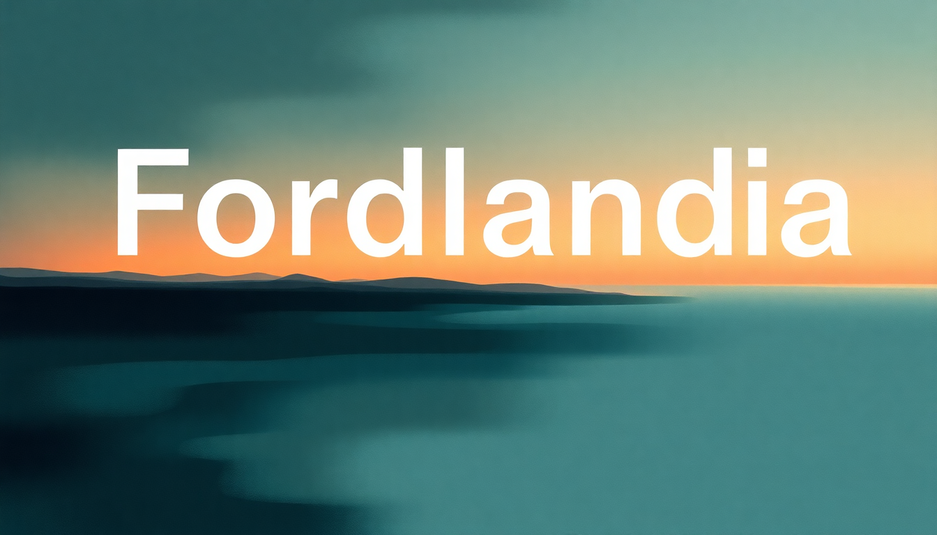 Fan-driven abstract illustration evoking the emotional arc of Fordlandia by Johann Johannsson
