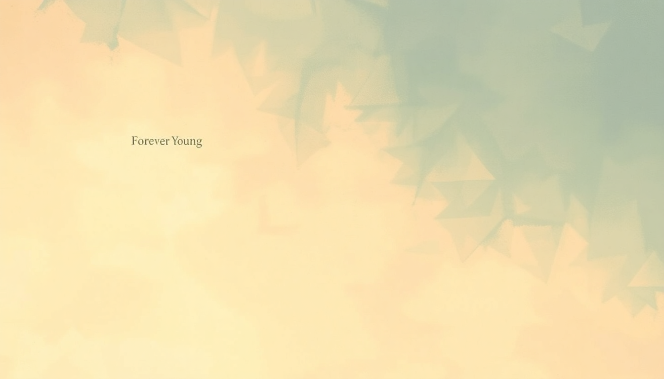 Fan-driven abstract illustration evoking the emotional arc of Forever Young by Joan Baez