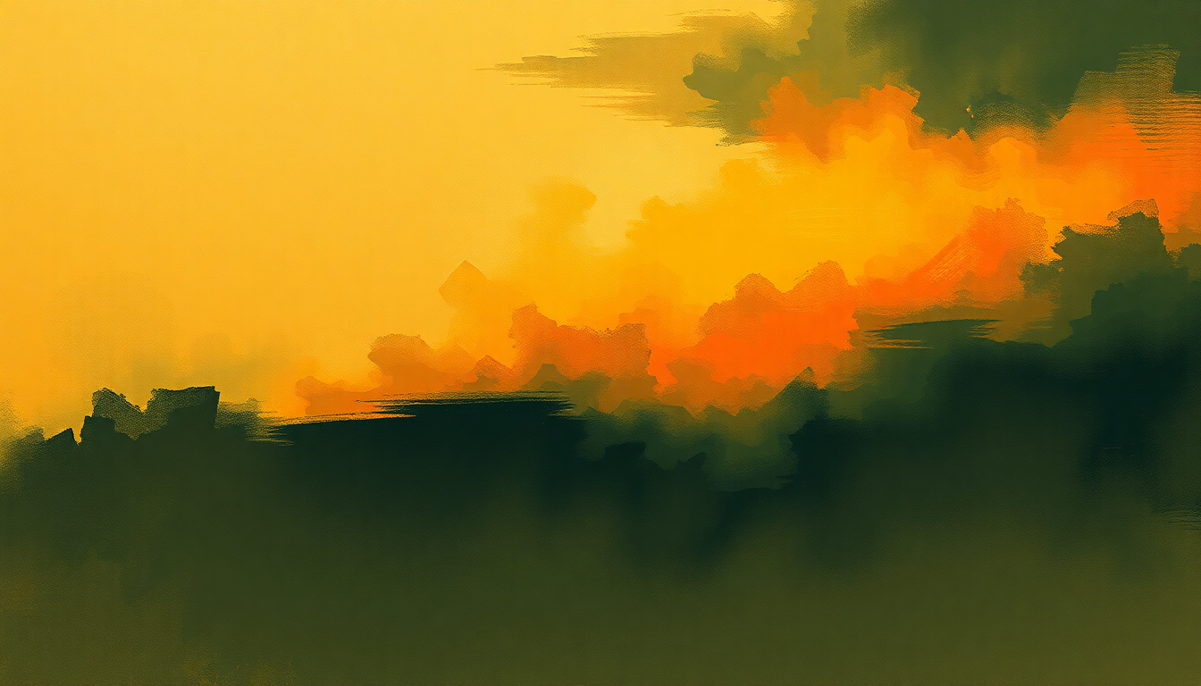 Fan-driven abstract illustration evoking the emotional arc of Fortunate Son by Creedence Clearwater Revival