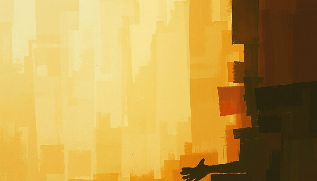 Fan-driven abstract illustration evoking the emotional arc of Forty Four by Howlin' Wolf