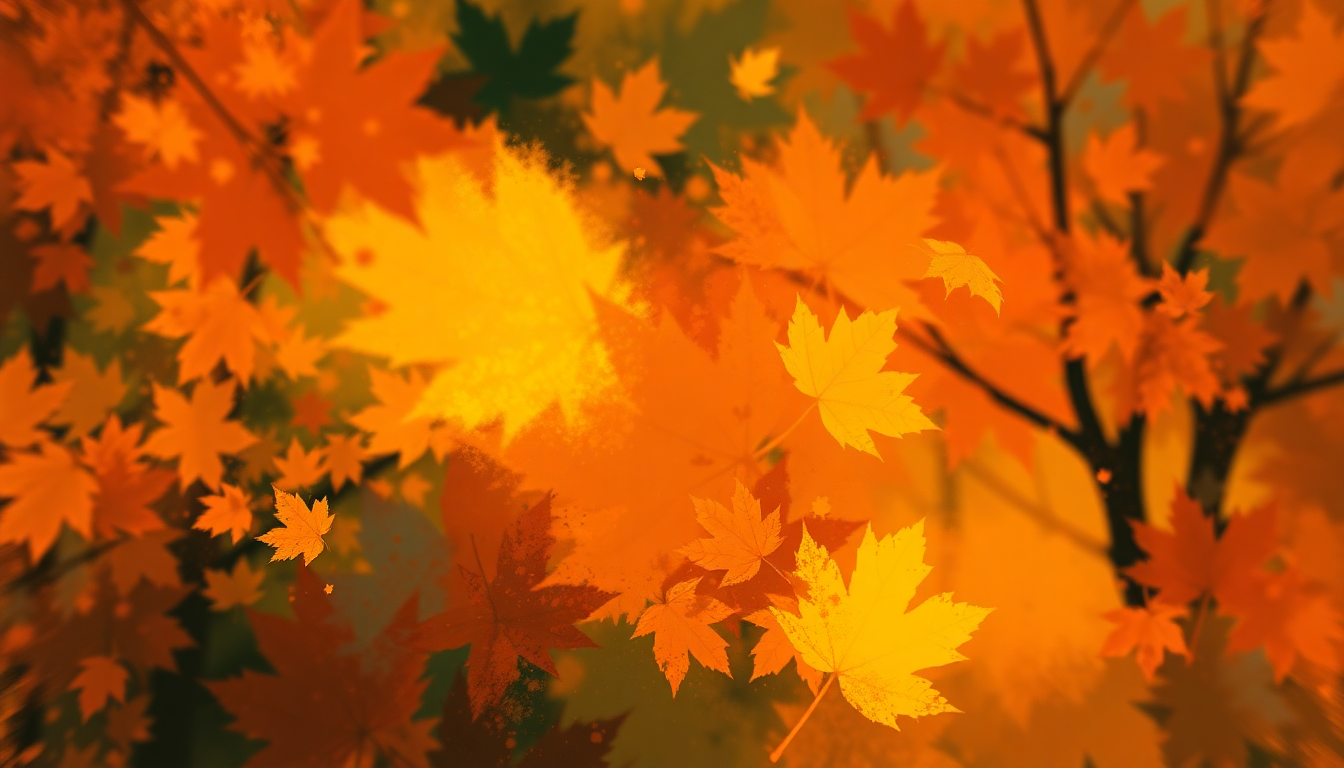 Fan-driven abstract illustration evoking the emotional arc of Autumn (L'autunno), Violin Concerto in F major, Op. 8, No. 3, RV 293 by Antonio Vivaldi