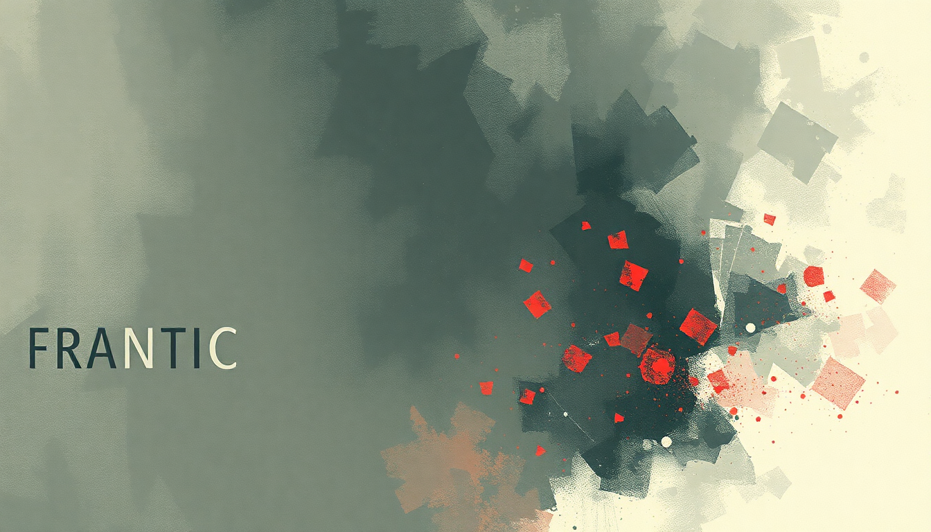 Fan-driven abstract illustration evoking the emotional arc of Frantic by Metallica