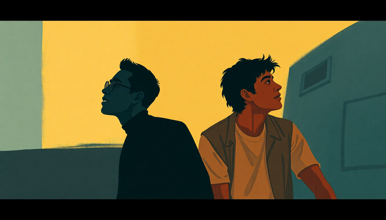 Fan-driven abstract illustration evoking the emotional arc of Freaks and Geeks by Childish Gambino