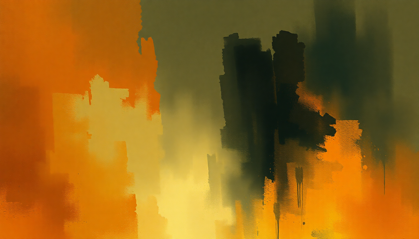 Fan-driven abstract illustration evoking the emotional arc of Free for All by Art Blakey