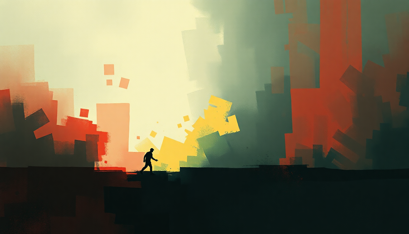 Fan-driven abstract illustration evoking the emotional arc of Freedom at 21 by Jack White