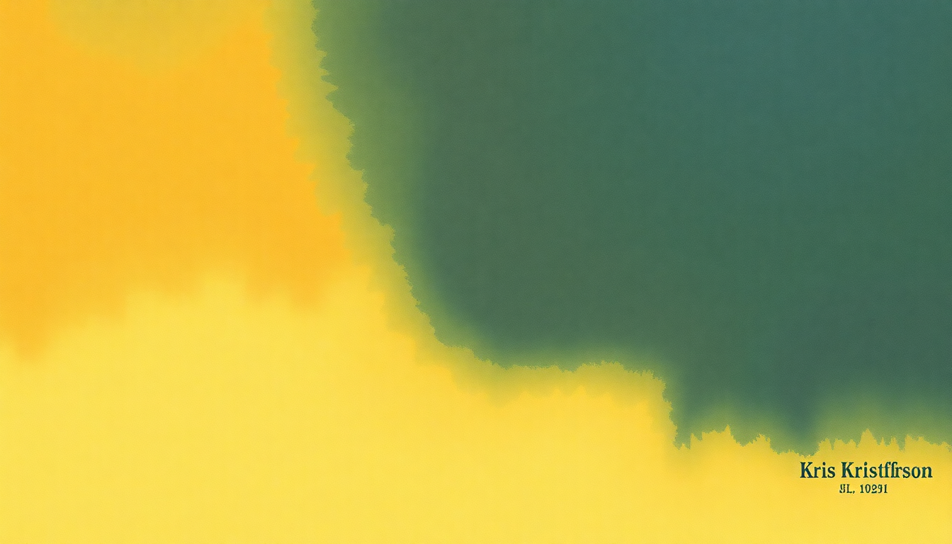 Fan-driven abstract illustration evoking the emotional arc of From the Bottle to the Bottom by Kris Kristofferson