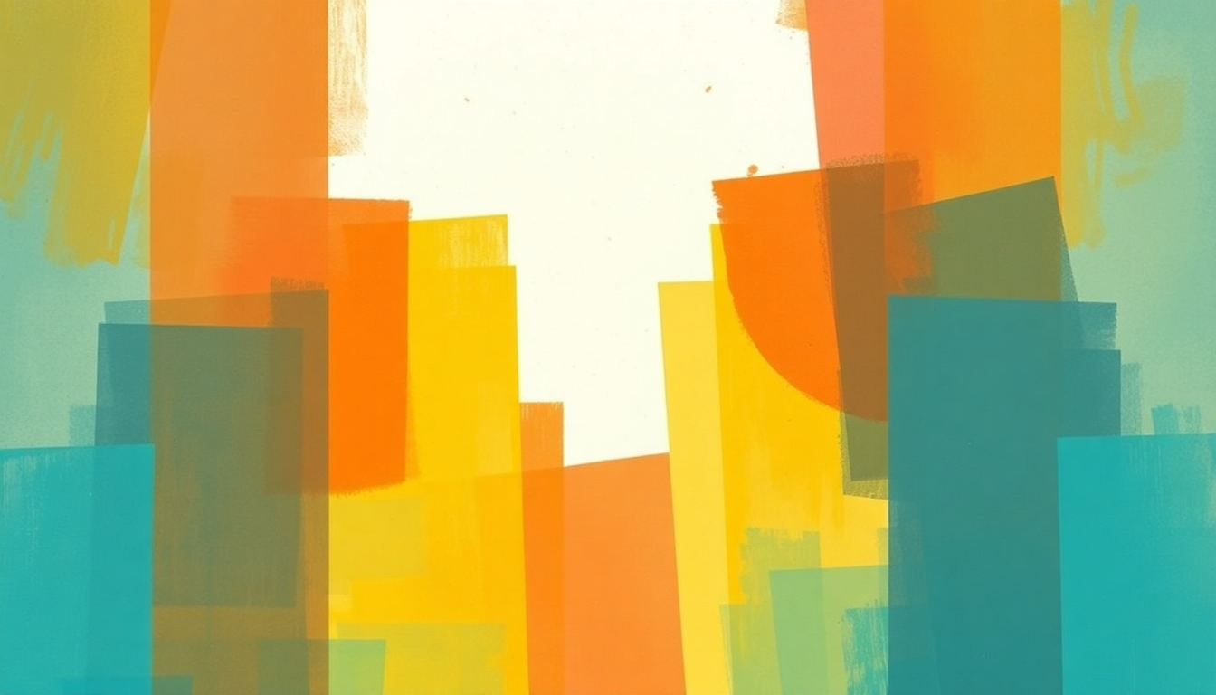 Fan-driven abstract illustration evoking the emotional arc of Front Page News by Brass Construction