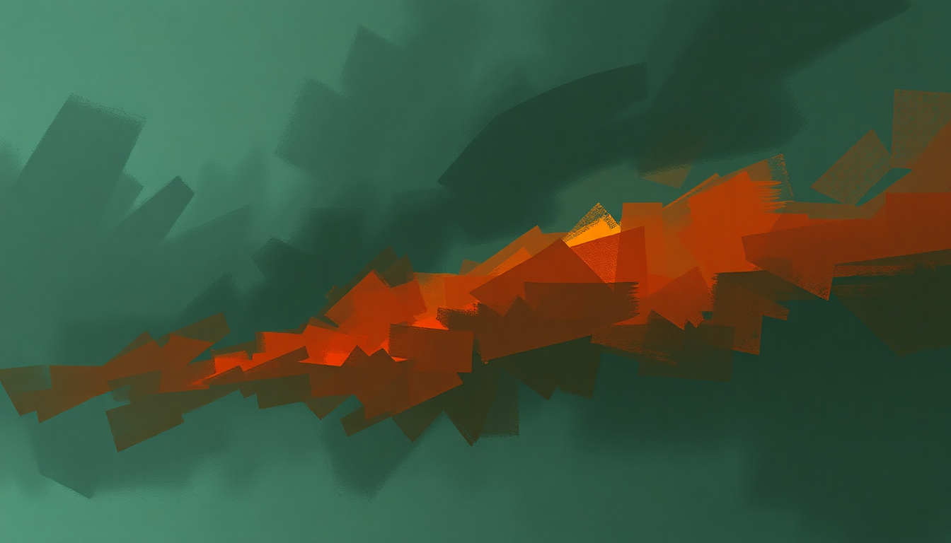 Fan-driven abstract illustration evoking the emotional arc of Full Disclosure by Fugazi