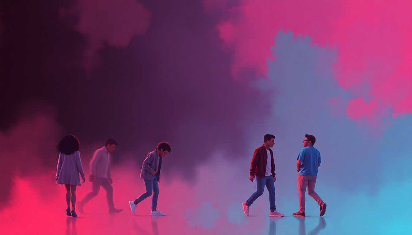 Fan-driven abstract illustration evoking the emotional arc of Funky Song by The Sugarhill Gang