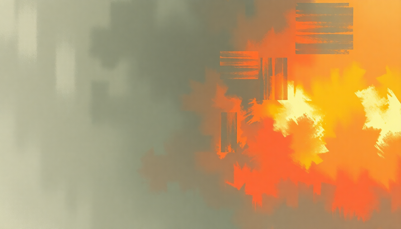 Fan-driven abstract illustration evoking the emotional arc of Gang by Justice