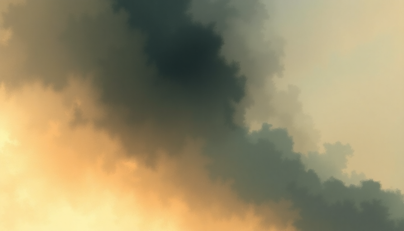 Fan-driven abstract illustration evoking the emotional arc of Gardens of Light by Isis