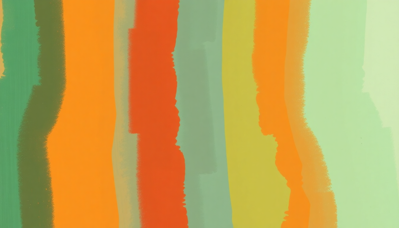 Fan-driven abstract illustration evoking the emotional arc of Get Happy by Coleman Hawkins
