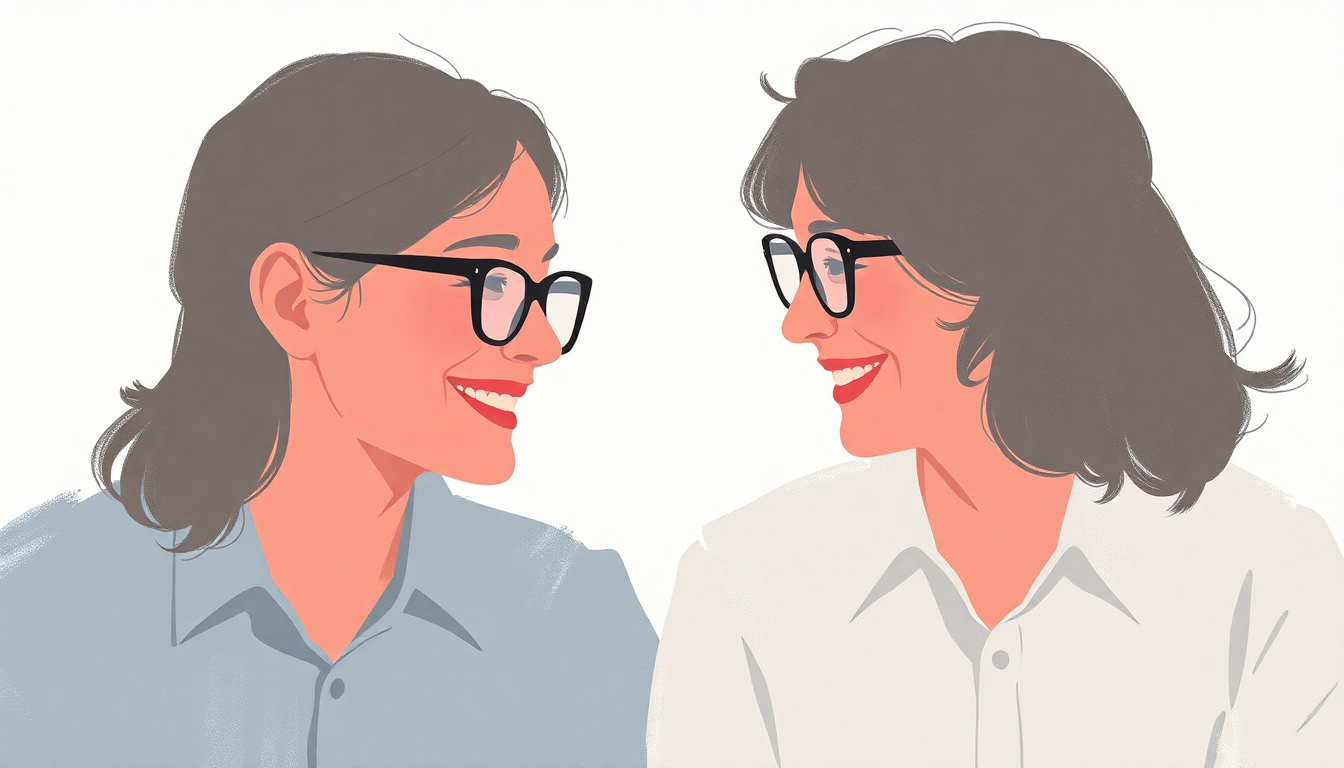 Fan-driven abstract illustration evoking the emotional arc of Get Me Some Glasses by Justin Roberts