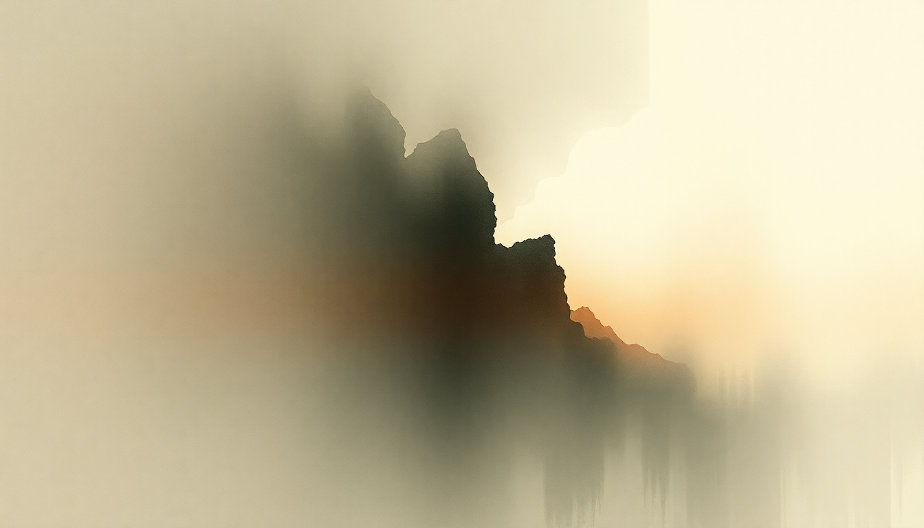 Fan-driven abstract illustration evoking the emotional arc of Ghosts Again by Depeche Mode