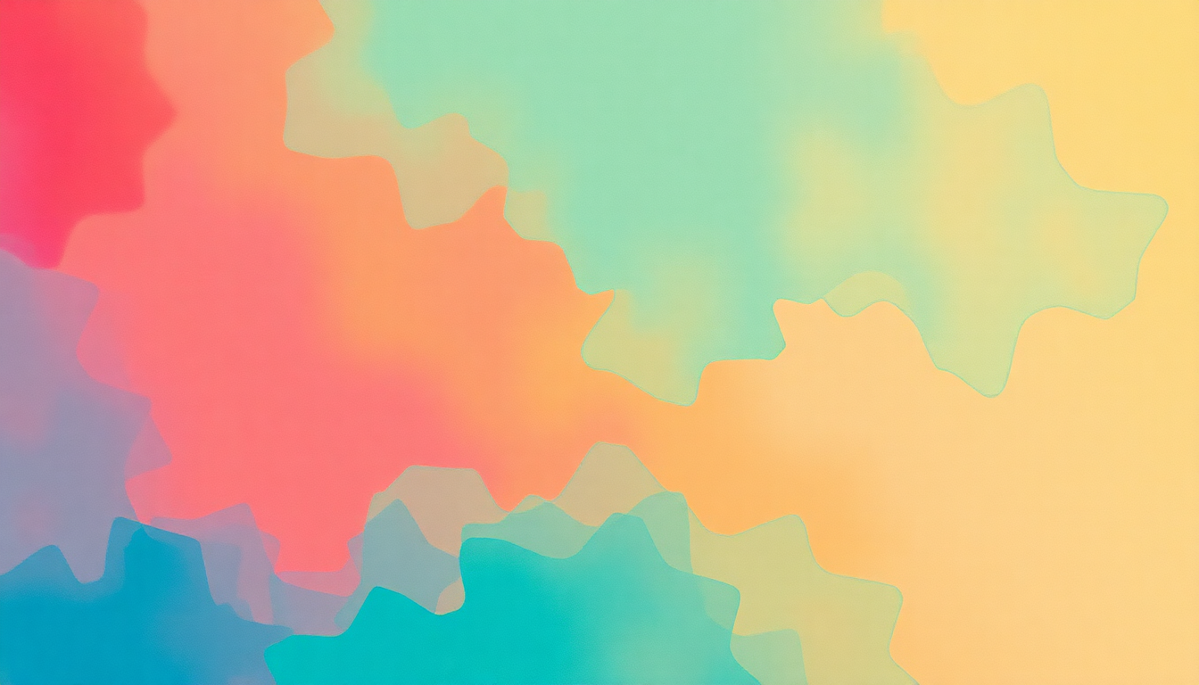 Fan-driven abstract illustration evoking the emotional arc of Ginchy by The Ventures