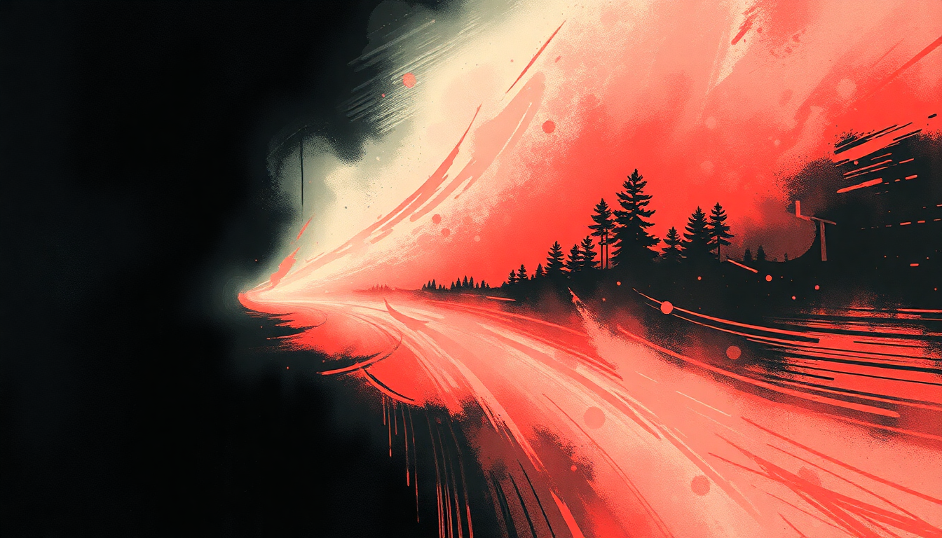 Fan-driven abstract illustration evoking the emotional arc of Girl, You Have No Faith In Medicine by The White Stripes