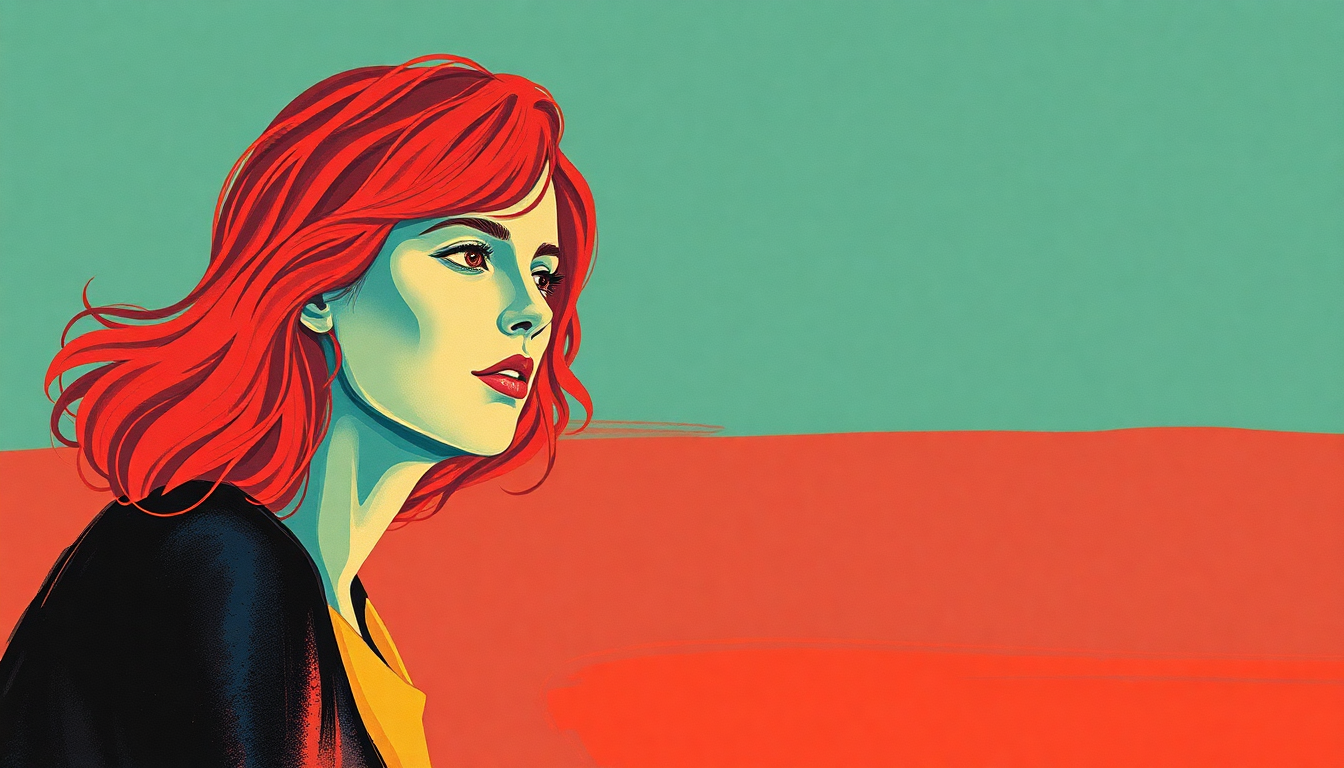 Fan-driven abstract illustration evoking the emotional arc of Girlfriend Is Better by Talking Heads