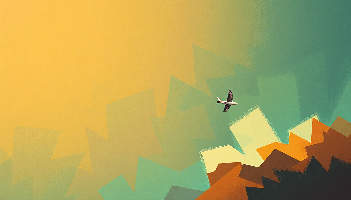 Fan-driven abstract illustration evoking the emotional arc of Given to Fly by Pearl Jam