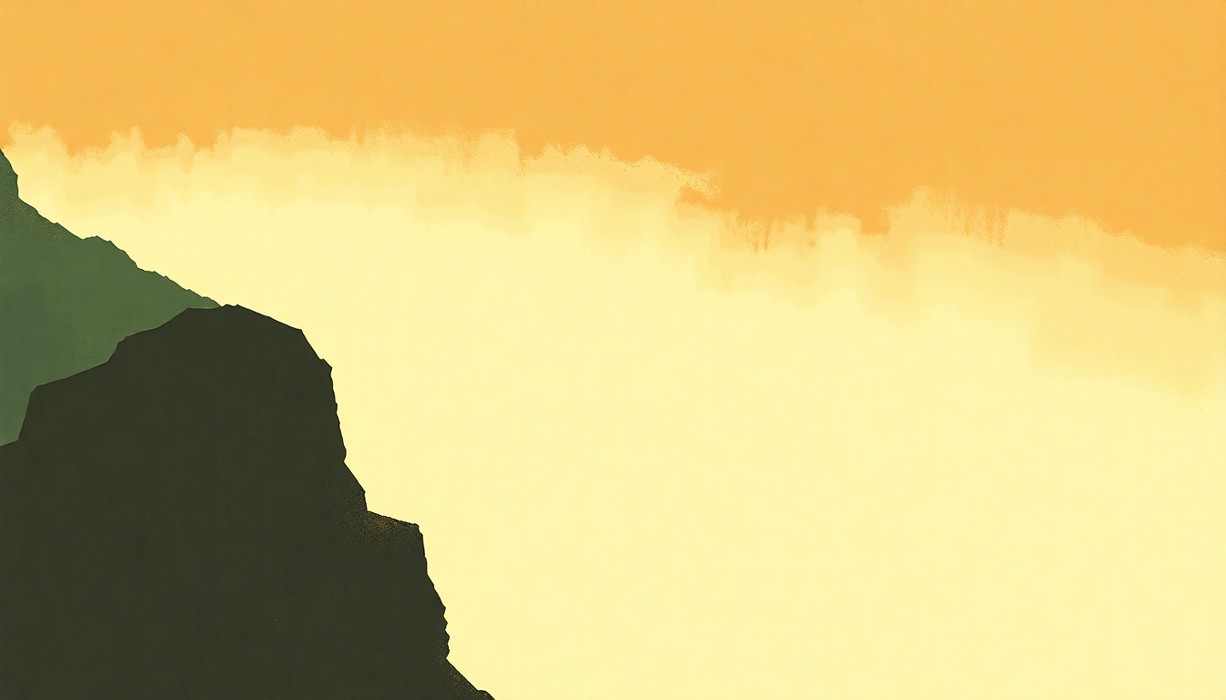 Fan-driven abstract illustration evoking the emotional arc of Glenn by Slint