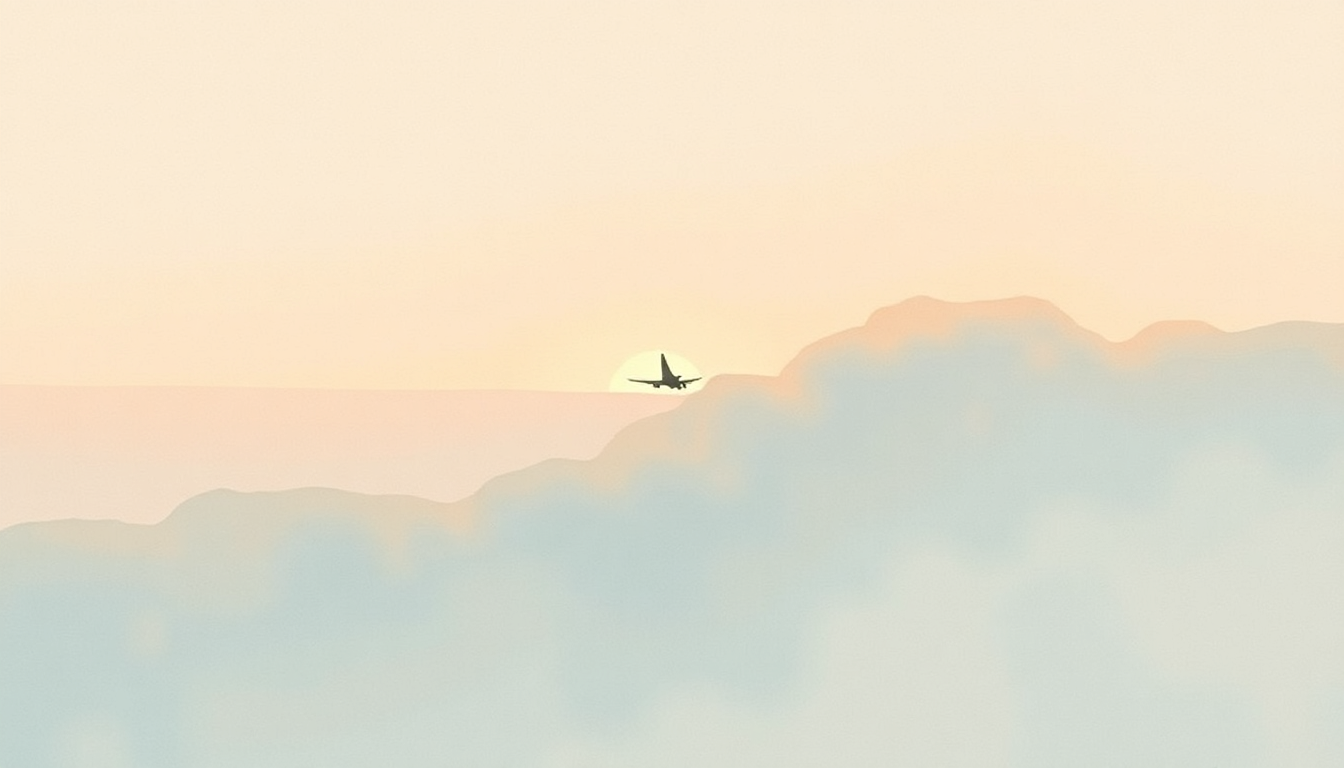 Fan-driven abstract illustration evoking the emotional arc of Glider by Japanese Breakfast