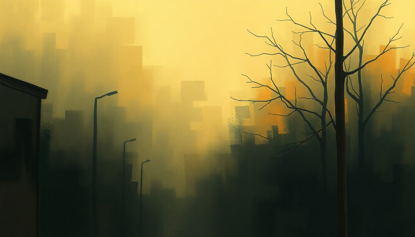 Fan-driven abstract illustration evoking the emotional arc of Gloomy Sunday by Billie Holiday