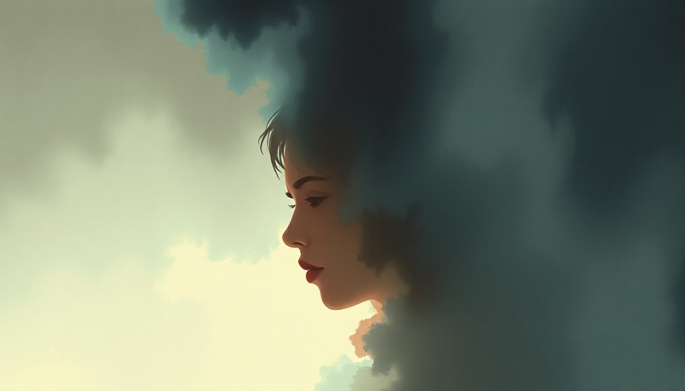 Fan-driven abstract illustration evoking the emotional arc of Glory by Snail Mail