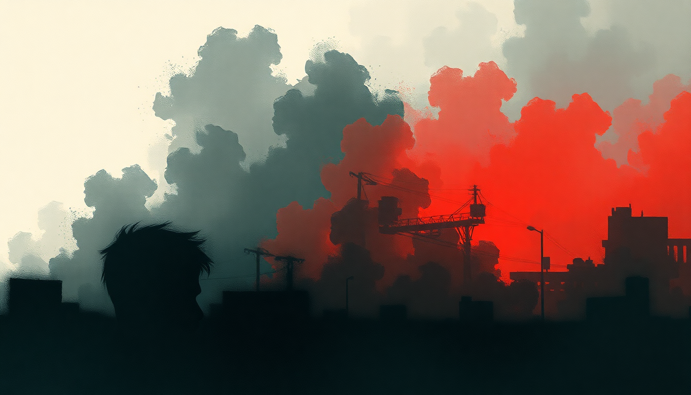 Fan-driven abstract illustration evoking the emotional arc of gnx by Kendrick Lamar