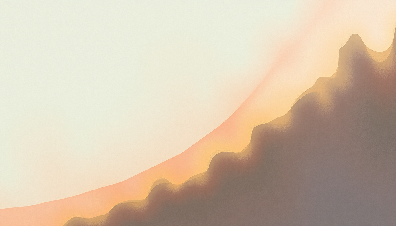 Fan-driven abstract illustration evoking the emotional arc of Gobbledigook by Sigur Rós