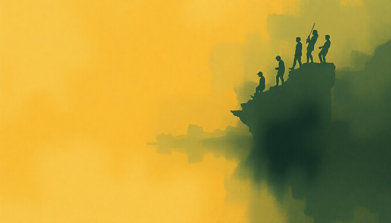 Fan-driven abstract illustration evoking the emotional arc of God Bless the Child by Billie Holiday