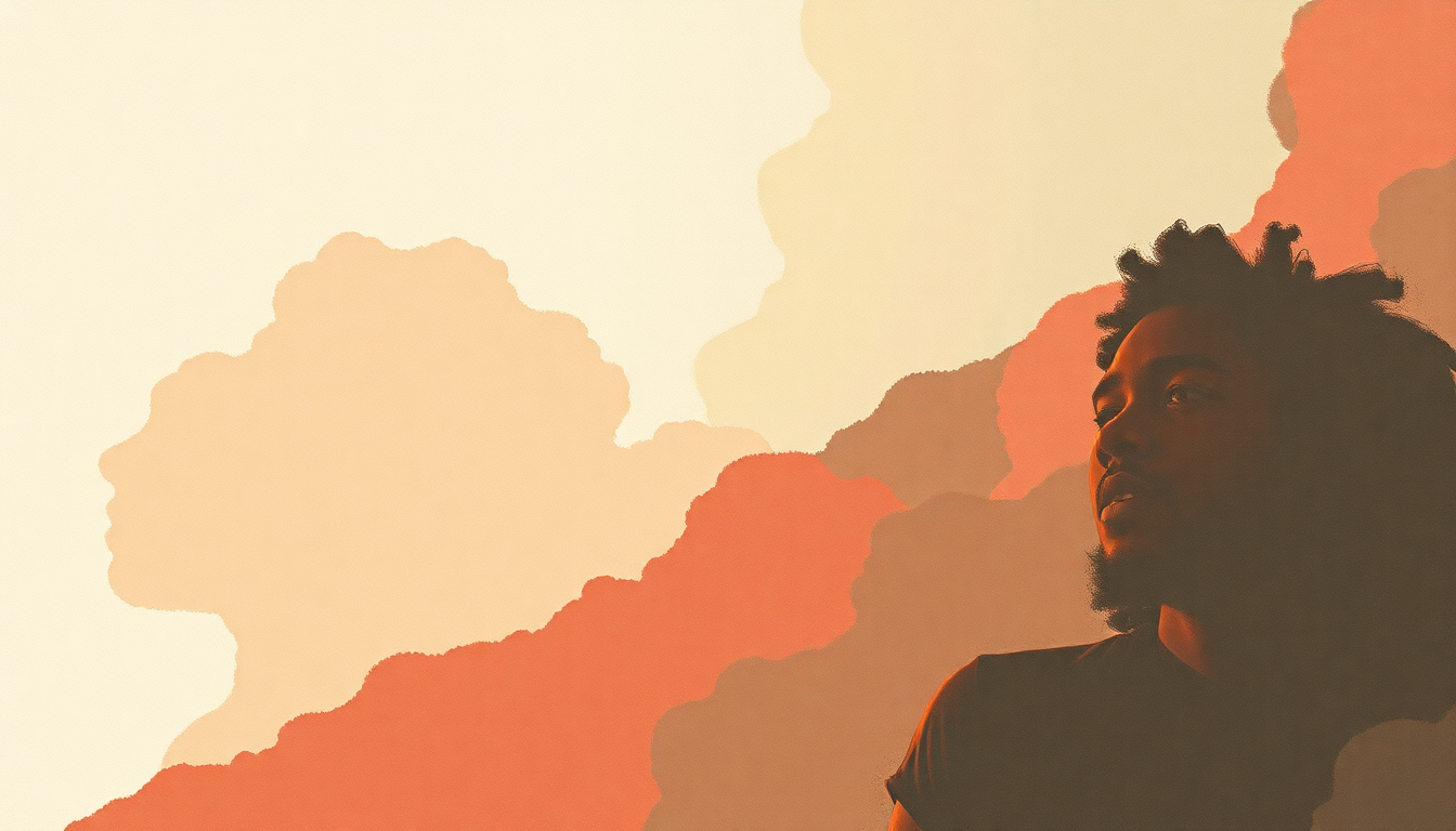 Fan-driven abstract illustration evoking the emotional arc of GOD. by Kendrick Lamar