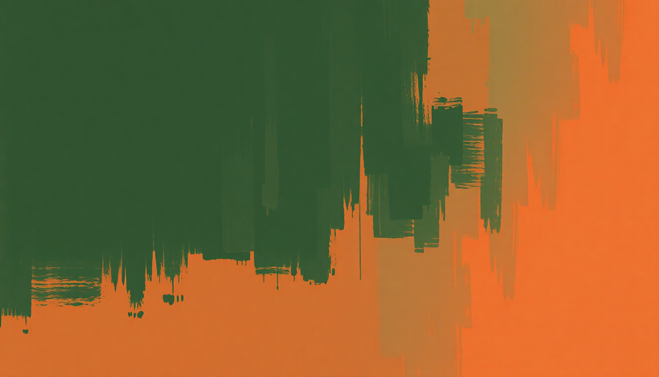 Fan-driven abstract illustration evoking the emotional arc of God's Away on Business by Tom Waits