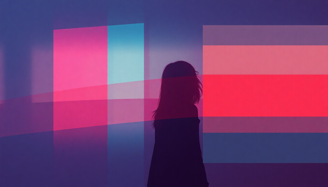Fan-driven abstract illustration evoking the emotional arc of God Thank You Woman by Culture Club