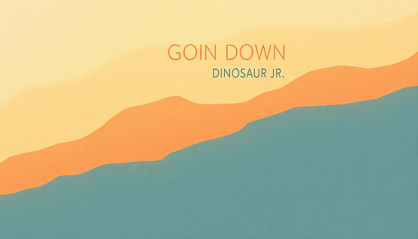 Fan-driven abstract illustration evoking the emotional arc of Goin Down by Dinosaur Jr