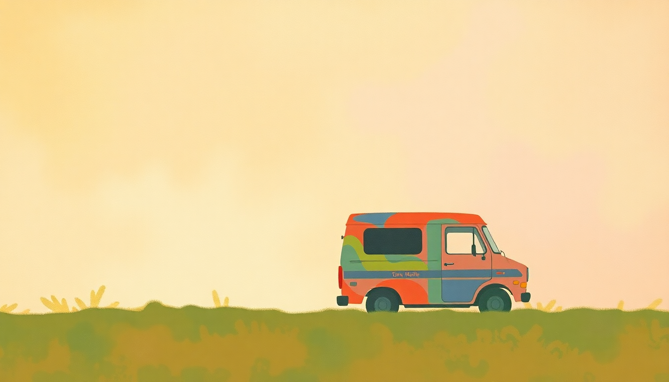 Fan-driven abstract illustration evoking the emotional arc of Going Mobile by The Who